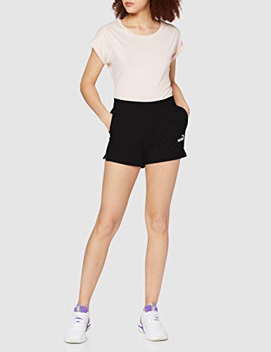 PUMA ESS Sweat Shorts TR Pants, Mujer, Cotton Black, L