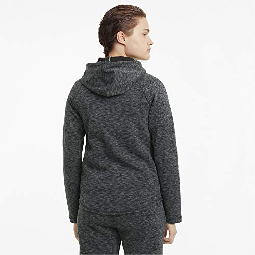 PUMA Evostripe Full-Zip Hoodie Sudadera, Mujer, Puma Black/Heather, XL