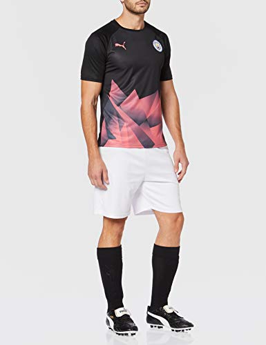 Puma Men's MCFC Stadium INT SS Jersey, Black/Georgia Peach, Large