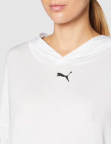 PUMA Modern Sports Cover Up Camiseta, Mujer, White-Sunny Lime, L