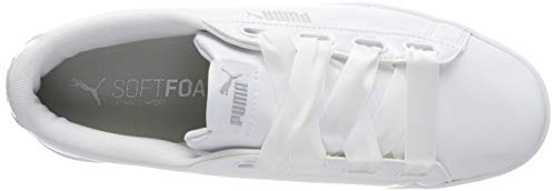 PUMA Puma Vikky v2 Ribbon P Zapatillas Mujer, Blanco (Puma White-Puma Silver 2), 39 EU