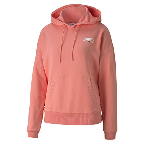 PUMA Tfs Hoodie Sudadera, Mujer, Salmon Rose, XL