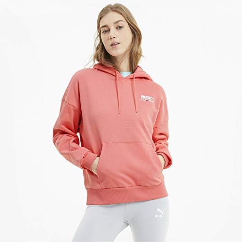 PUMA Tfs Hoodie Sudadera, Mujer, Salmon Rose, XS