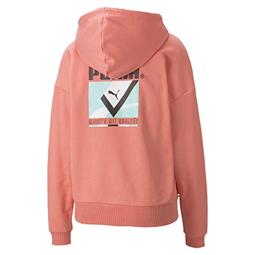 PUMA Tfs Hoodie Sudadera, Mujer, Salmon Rose, XS