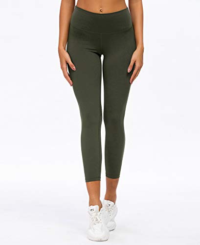 QUEENIEKE Leggins de Yoga para Mujer Pantalones de Talle Alto con Bolsillos Mallas Suaves de Control de Vientre para Yoga color Verde mar profundo Talla XS