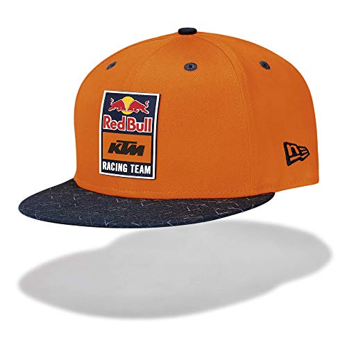 Red Bull KTM New Era 9FIFTY Patch Flat Cap, Gris Unisexo Talla única Flat Cap, KTM Factory Racing Original Ropa & Accesorios