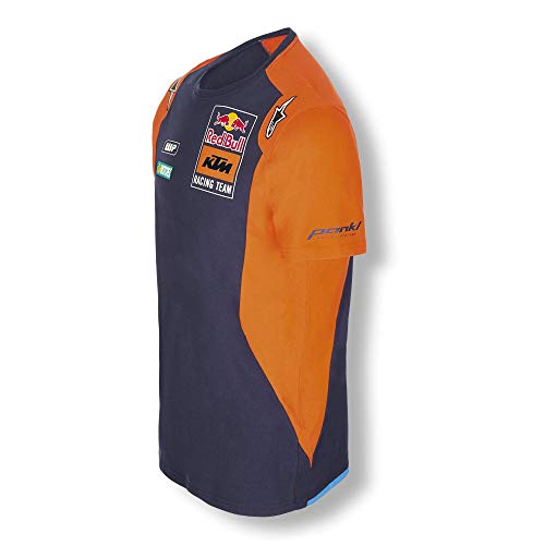 Red Bull KTM Official Teamline Camiseta, Azul Hombres Large Top, KTM Racing Team Original Ropa & Accesorios