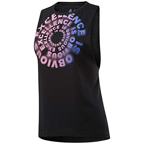 Reebok Excellence Is Obvious Muscle Tank Camiseta, Mujer, Negro (Black), L