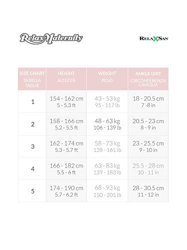 RelaxMaternity 891 (Negro, tg.2) Pantis para embarazadas 140 den de compresión graduada 18-22 mmHg
