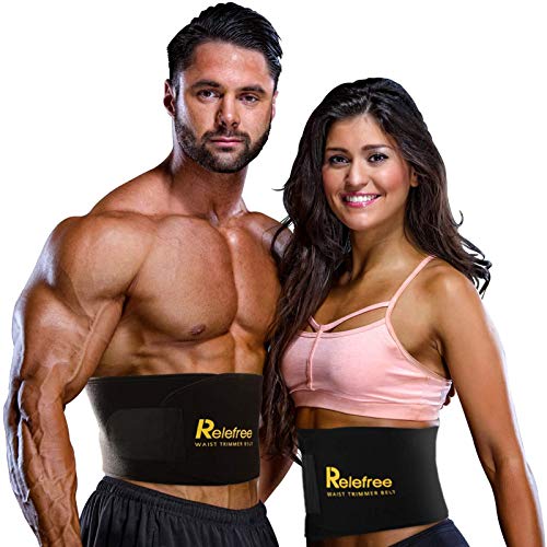 Relefree Faja Reductora Adelgazante, Adjustable Adelgazar Faja para la Cintura/Espalda/Lumbar Faja de Neopreno con Pegar （Fitness Hombre/Mujer Disponible） 1