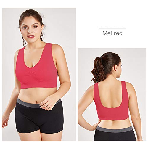 rgbh Mujer Deportes Sujetador Grandes Yardas Wirefree Bra Sin Rastro Yoga Fitness Bra Ajustable Sujetador H-M