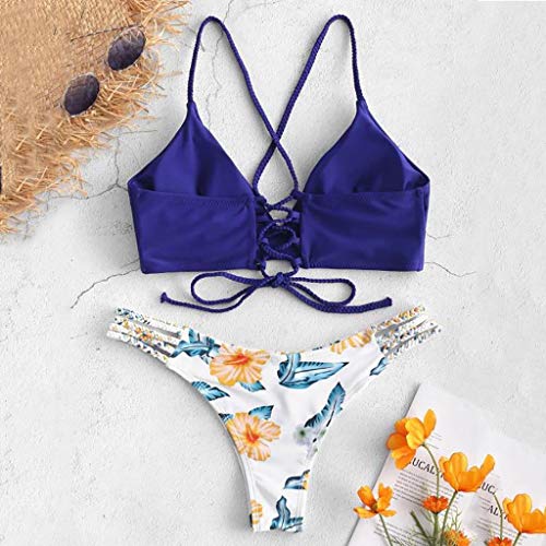 riou Bikini Conjuntos de Bikinis para Mujer Push Up Mujeres Traje de BañO Estampado Bohemio Dividido BañAdores con Relleno Tops y Braguitas Mujer 2019 brasileños vikinis