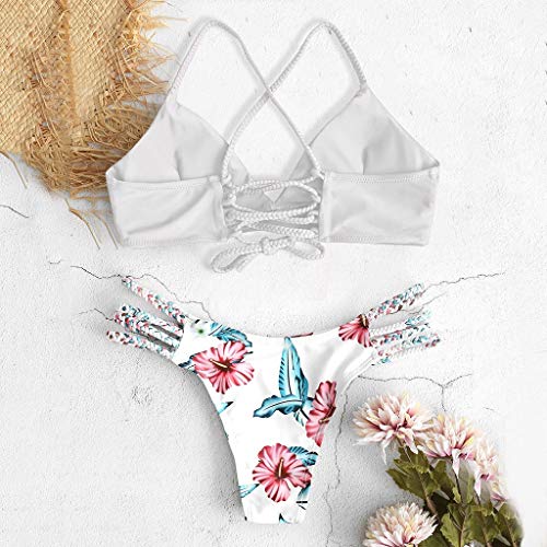 riou Bikini Conjuntos de Bikinis para Mujer Push Up Mujeres Traje de BañO Estampado Bohemio Dividido BañAdores con Relleno Tops y Braguitas Mujer 2019 brasileños vikinis