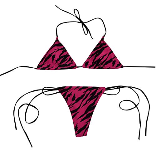 riou Bikinis Mujer 2019 Push up Bikini de Tres Puntos con Estampado de Cebra y Tira Mujeres Conjunto de Traje de BañO Brasileños Bañador Ropa de Dos Piezas vikinis