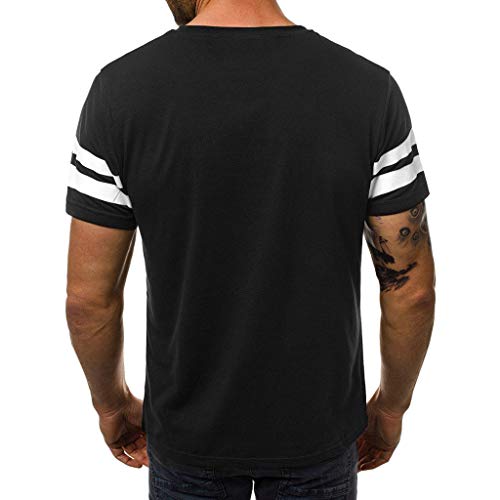 riou Camiseta Deportes Camisetas Hombre Manga Corta Moda Cuello Redondo Deportiva Top Futbol brasileño Impresión de Letras Yoga Slim Fit chándal Blusa Camisa Verano Fitness Ajustado