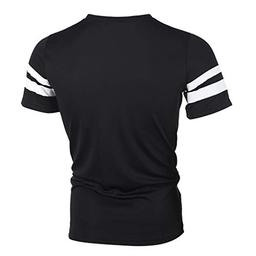 riou Camiseta Deportes Camisetas Hombre Manga Corta Moda Cuello Redondo Deportiva Top Futbol brasileño Impresión de Letras Yoga Slim Fit chándal Blusa Camisa Verano Fitness Ajustado