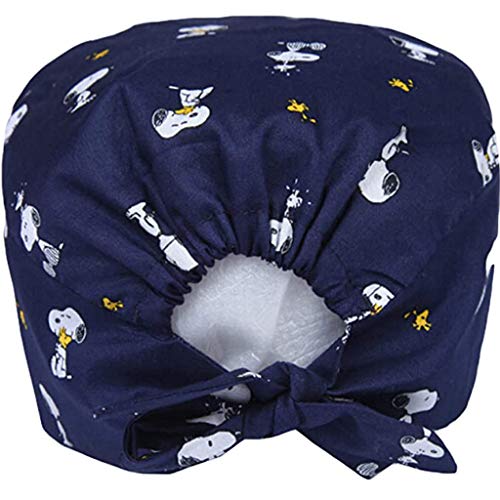 riou Gorro Quirúrgico Flor Corbata Ajustable Médico Enfermera Gorro Quirofano Reutilizable Gorro de Cirugía para Pelo Largo Corto Gorro de Trabajo