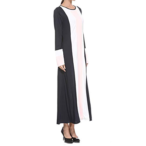 RISTHY Musulmana Vestidos Largos Maxi Vestido Suelta Empalme Musulmán Abaya Dubai Turquia de Verano Islámica Árabe Kaftan Dubai para Las Mujeres Ropa Vestidos Elegante Talla Grande