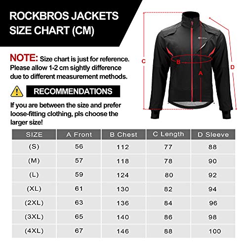 ROCKBROS Chaqueta / Pantalones Invierno Otoño de Ciclismo Forro Polar Térmico Anti Viento Deportiva para Hombres Mujeres (XS, chaqueta)