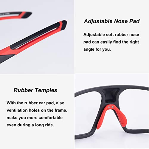 ROCKBROS Gafas Polarizadas/Fotocromáticas Deportivas Protección UV400 para MTB Ciclismo Running Conducir Pescar, para Hombres Mujeres