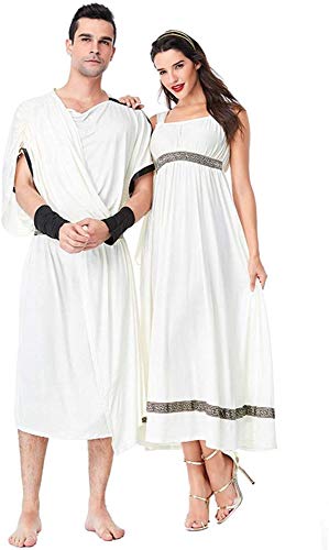 Ropa Erótica Lencería Erótica Ropa De rol Masculina De Halloween Edad Media árabe Amantes De La Antigua Roma Vestido Blanco Femenino,Male-XL