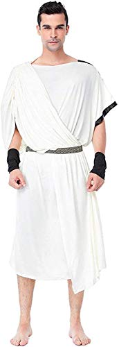 Ropa Erótica Lencería Erótica Ropa De rol Masculina De Halloween Edad Media árabe Amantes De La Antigua Roma Vestido Blanco Femenino,Male-XL