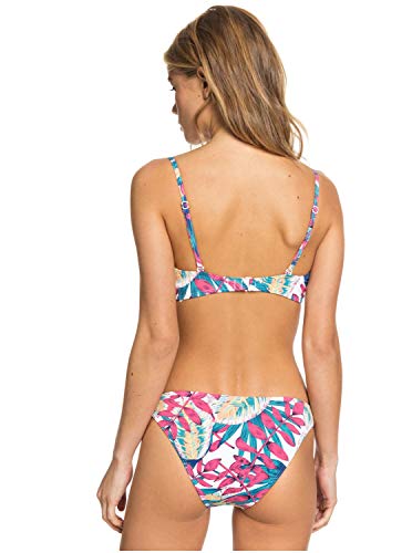 Roxy Into The Sun - Conjunto De Bikini Bandeau para Mujer Conjunto De Bikini Bandeau, Mujer, Bright White Tropic Call S, XL