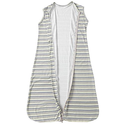 Saco de dormir para bebé, verano, para niña, niño, primavera, de algodón, con flecha, verde, gris y azul, 0,5 tog. (130 cm (3-6 años), diseño de rayas B