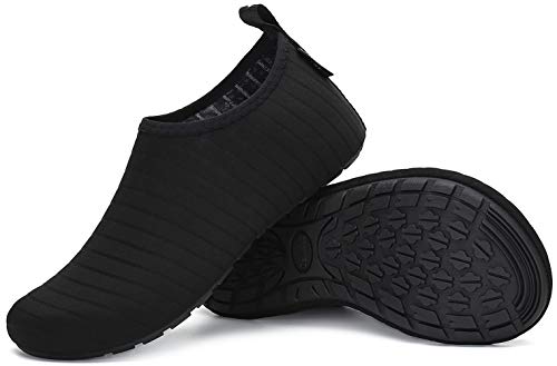 SAGUARO Escarpines Hombre Mujer para Buceo Snorkel Surf Natación Piscina Vela Mares Rocas Río Zapatos para Agua Calzado Playa Zapatillas Deportes Acuáticos (033 Negro,36/37 EU)