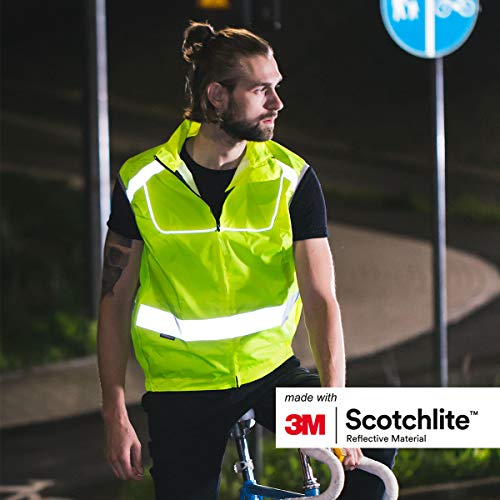 Salzmann 3M Chaleco Ciclismo - Chaleco Ligero con Inserciones de Malla Transpirable - Hecho con 3M Scotchlite