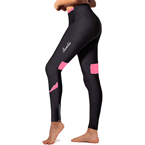 Santic Ciclismo Pantalones Mujer Largos Invierno Bicicleta Badana Rellenó Pantalones de Las Medias Culote Térmico Cálido MTB