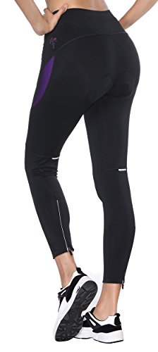 Santic Culote Ciclismo Mujer Culote Bicicleta Pantalones Largos de Ciclismo/Bicicleta/MTB con Badana para Mujeres Violado EU XL