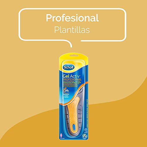 Scholl Plantillas Gel Activ Profesional para mujer, para calzado trabajo, absorción de impactos y amortiguación, talla 35.5 - 40.5, 1 par (2 plantillas)