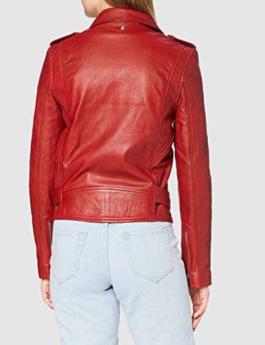 Schott NYC, Chaqueta de manga larga para mujer, Rojo, M