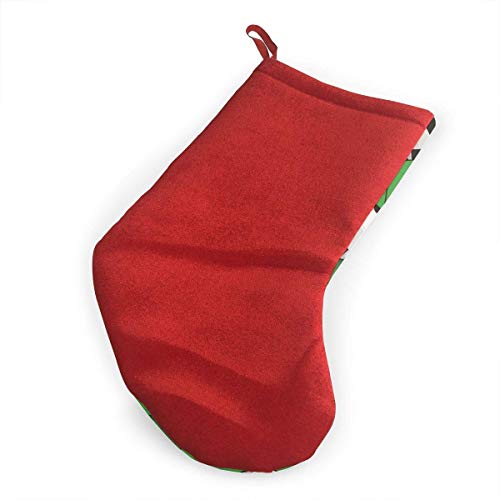 Sdltkhy Medias de Navidad Brasil Fútbol Fútbol Patrón Poliéster Calcetines de Navidad Rojos y Blancos clásicos, para Vacaciones Familiares