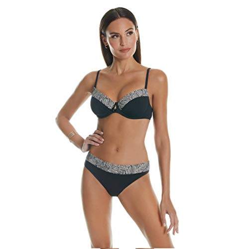 Selmark Bikini de Capacidad en Copa C BE011 C - Negro, 100/46