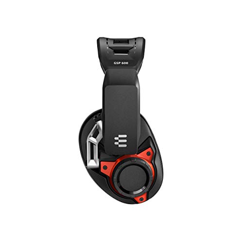 Sennheiser GSP 600 - Auriculares Cerrados para Juegos Profesionales, Color Negro y Rojo, One-Size