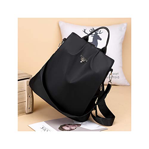 shepretty Mochila Oxford antirrobo Impermeable para Mujer, 8864Negro