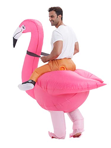 ShiyiUP Disfraces Inflable Flamencos Traje Hinchable para Halloween Adulto