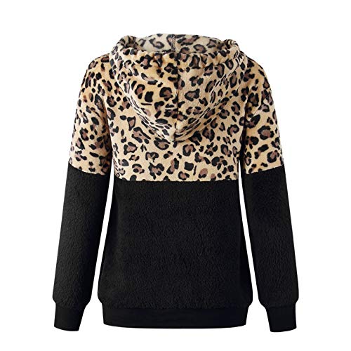 SHOBDW Liquidación Venta Mujer Sudadera con Capucha Suelta Tallas Grandes Jersey de Mujer Jersey otoño Invierno Manga Larga Remata Abrigo cálido (Medium, R-Café)