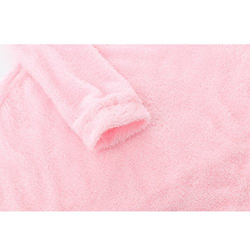 SHOBDW Mujer Suéter para Mujer Cuello Redondo Cárdigan Ocasional Sólido Suelto Otoño Invierno Tops de Manga Larga Cálido Prendas de Punto Jersey Jerséis Blusa Abrigo Vestido(Rosa,S)