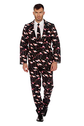 shoperama Disfraz de flamenco para hombre, con corbata, chaqueta de chaqueta, pantalones, carnaval, fiesta, JAG Cool, talla: 54