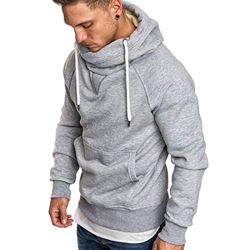 Shuyu Sudadera con Capucha para Hombre y Mujer, Jersey con Cuello Redondo, Manga Larga, Ajuste Delgado, Sudadera con Capucha para Entrenamiento físico