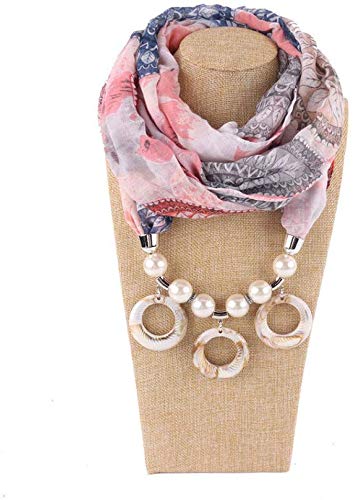 Simplicidad Elegante Moda Colgante Collar Bufanda Mujer Otoño Musulmán Cabeza Bufanda Bohemia Ropa Femenina Accesorios, W-J, 5