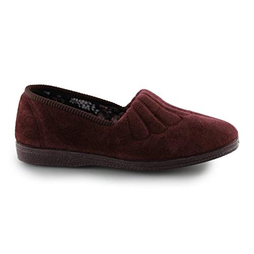 Sleepers - Zapatillas de Estar por casa Modelo Zara de Ancho Especial para Mujer (40) (Azul Real)