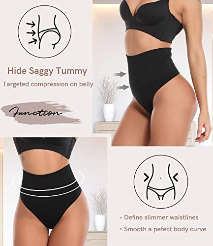 SLIMBELLE Fajas Tanga Invisible Braguita Moldeadora Thong Cintura Media para Mujer String Reductora sin Costuras Sexy Adelgazante Abdomen Elástico Shaping Lenceria-S