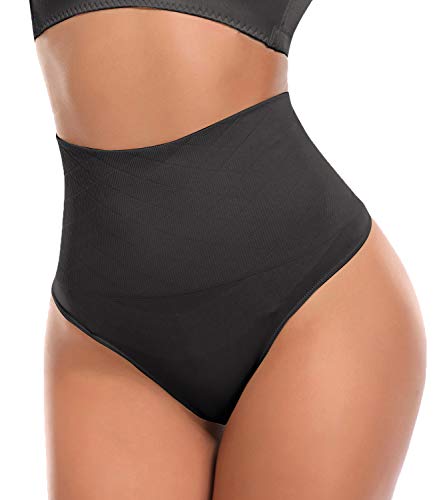 SLIMBELLE Fajas Tanga Invisible Braguita Moldeadora Thong Cintura Media para Mujer String Reductora sin Costuras Sexy Adelgazante Abdomen Elástico Shaping Lenceria-S