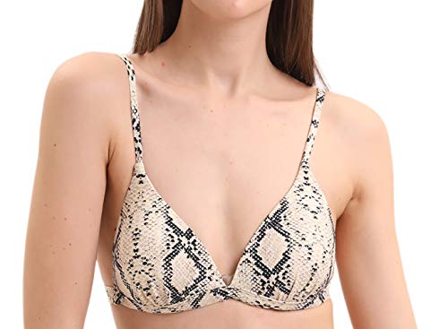 SOL Y PLAYA - Conjunto Bikini triangulo Push up diseño Rayas Multicolor o Serpiente Braga Alta Moderno para Mujer Chica señora Piscina Verano (44 - XL, Serpiente)