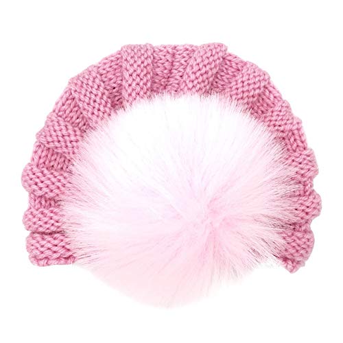 Sombrero de bebé de Invierno de Punto para niñas Color Caramelo Enfant Baby Beanie Turbante Sombreros Gorra de bebé recién Nacido para niños Accesorios -Black with Pearls