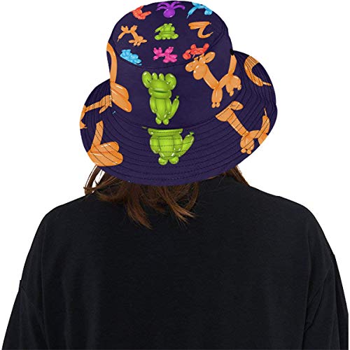 Sombrero de Pesca para niños Globo Insectos y Mascotas Verano Unisex Pesca Sun Top Bucket Sombreros para Adolescentes Mujeres Gorra de Pescador Deporte al Aire Libre XL Sombrero de enfriamiento